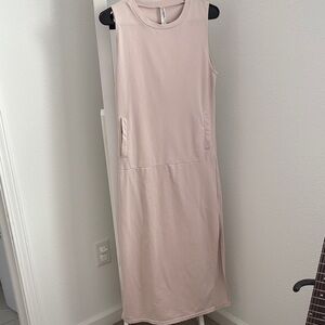 Elegant Sleeveless Pink Midi Dress